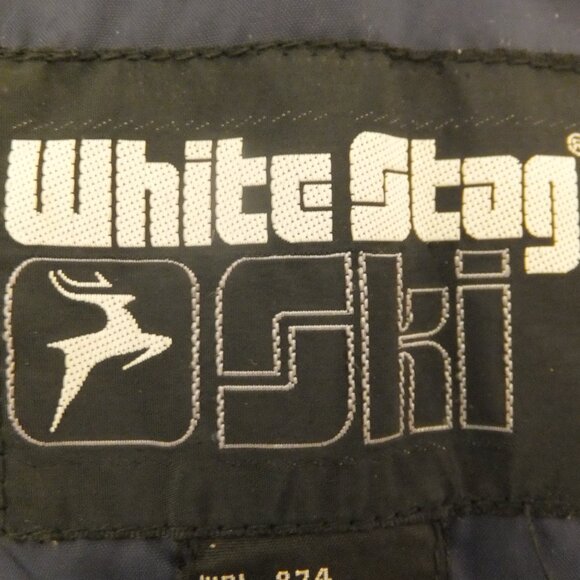 White Stag Ski Pants Mens 36 Navy Blue Nylon Adjustable Suspenders Pocket - Picture 4 of 7